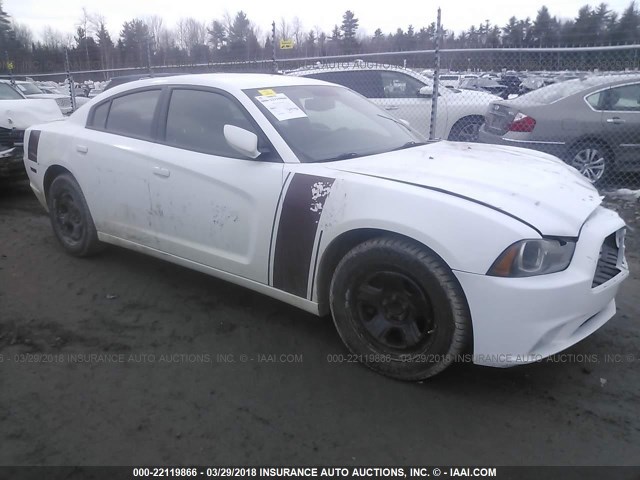 2C3CDXAG7CH255870 - 2012 DODGE CHARGER POLICE WHITE photo 1