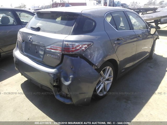 JTHKD5BH8G2259474 - 2016 LEXUS CT 200 GRAY photo 4