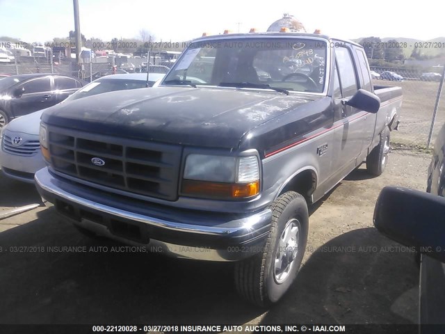 1FTHX26F7SKB25848 - 1995 FORD F250 BLACK photo 2