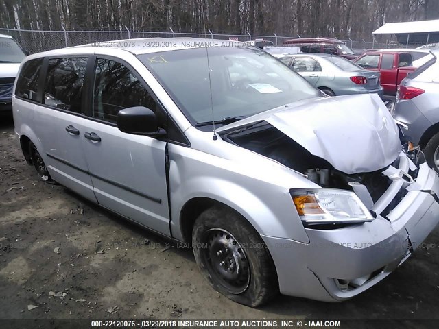 1D8HN44H58B185353 - 2008 DODGE GRAND CARAVAN SE SILVER photo 1