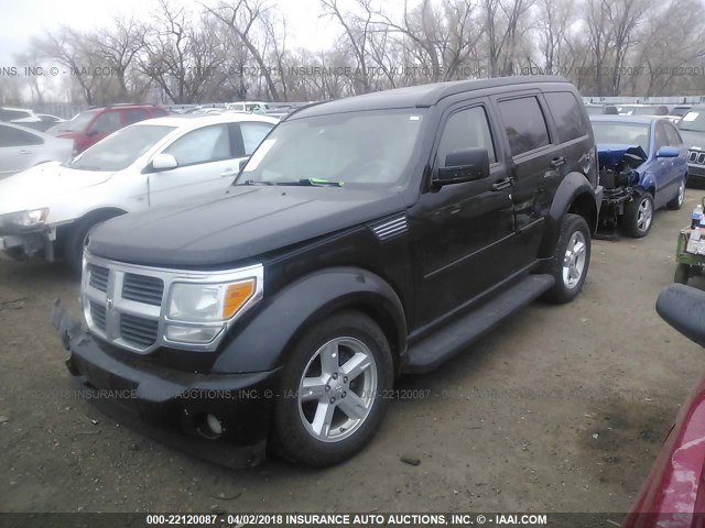 1D8GU58KX7W614519 - 2007 DODGE NITRO SLT BLACK photo 2