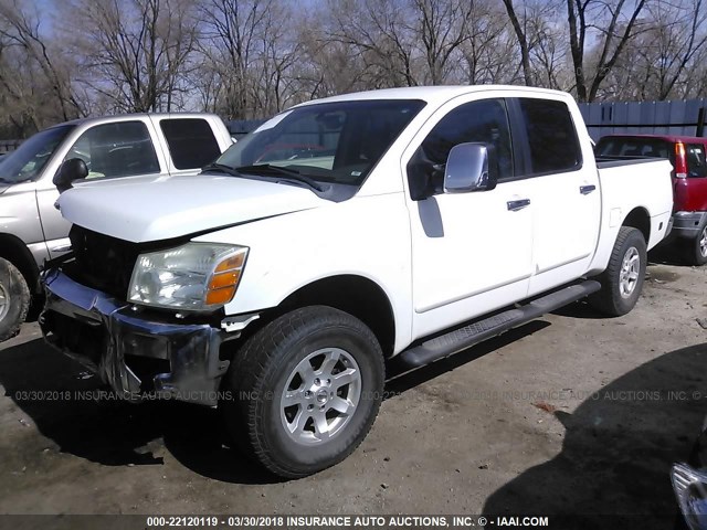 1N6AA07B64N581406 - 2004 NISSAN TITAN XE/SE/LE WHITE photo 2