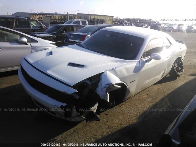 2C3CDZBT4GH232270 - 2016 DODGE CHALLENGER R/T WHITE photo 2