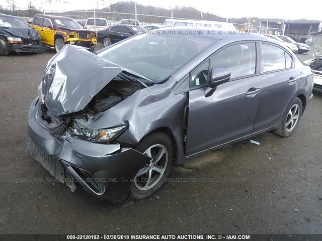 19XFB2F79FE034670 - 2015 HONDA CIVIC SE BLACK photo 2