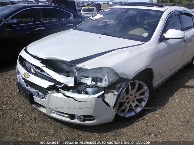 1G1ZE5E71AF252066 - 2010 CHEVROLET MALIBU LTZ WHITE photo 6