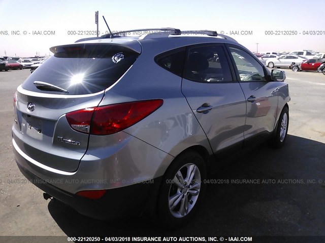 KM8JU3AC6CU480475 - 2012 HYUNDAI TUCSON GLS/LIMITED GRAY photo 4