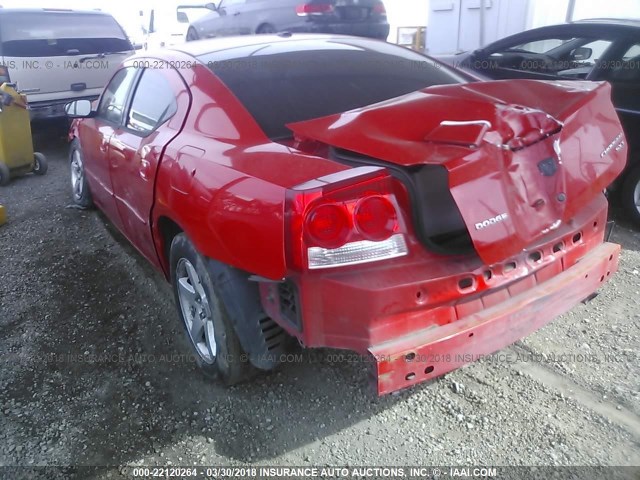 2B3CA3CVXAH242392 - 2010 DODGE CHARGER SXT RED photo 3