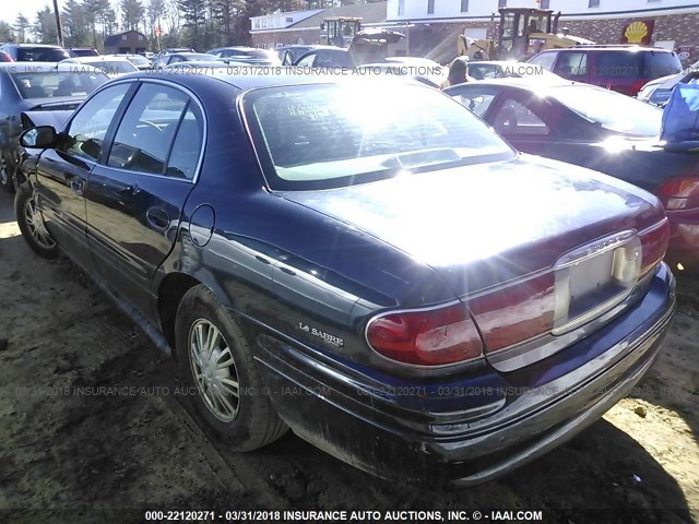 1G4HP54K624143257 - 2002 BUICK LESABRE CUSTOM Dark Blue photo 3