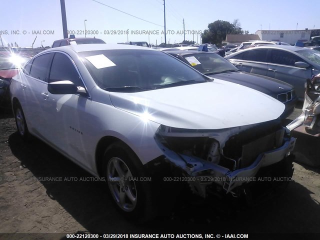 1G1ZB5ST1HF218018 - 2017 CHEVROLET MALIBU LS WHITE photo 1