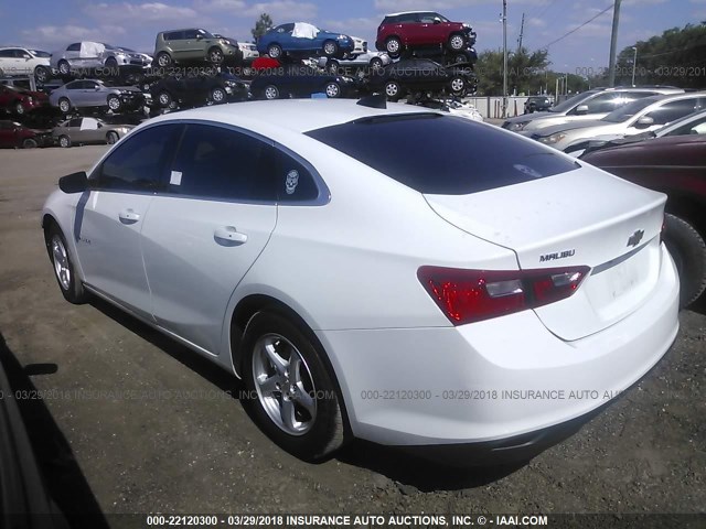 1G1ZB5ST1HF218018 - 2017 CHEVROLET MALIBU LS WHITE photo 3