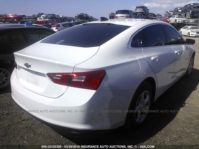 1G1ZB5ST1HF218018 - 2017 CHEVROLET MALIBU LS WHITE photo 4