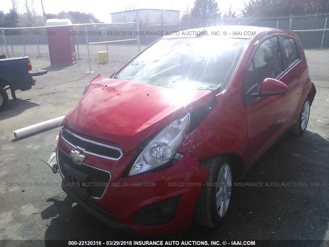 KL8CD6S97FC762161 - 2015 CHEVROLET SPARK 1LT RED photo 2