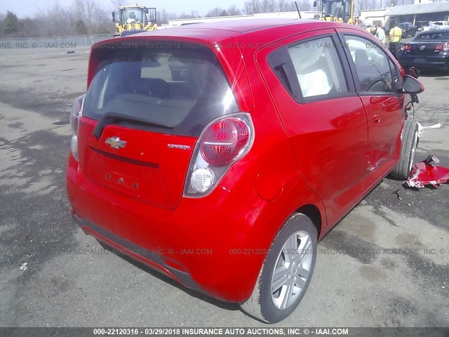 KL8CD6S97FC762161 - 2015 CHEVROLET SPARK 1LT RED photo 4