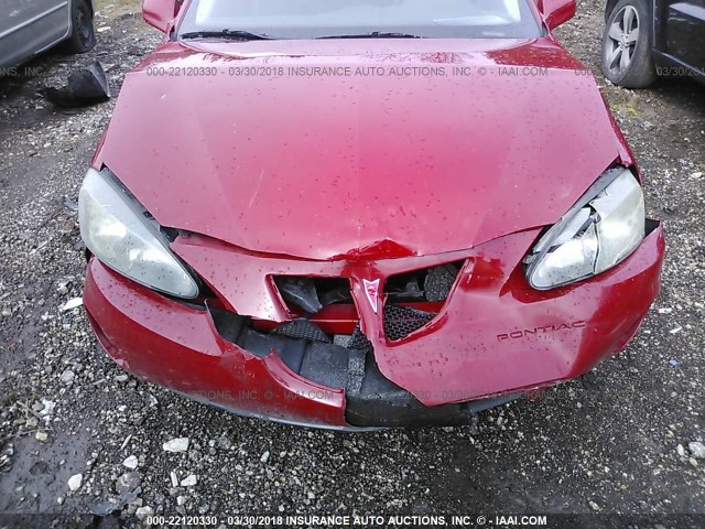 2G2WP552161268862 - 2006 PONTIAC GRAND PRIX RED photo 6
