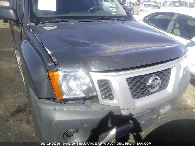 5N1AN0NW3AC516156 - 2010 NISSAN XTERRA OFF ROAD/S/SE GRAY photo 6