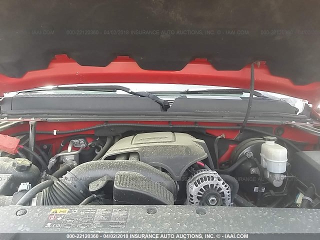 1GTR2VE30BZ375967 - 2011 GMC SIERRA K1500 SLE RED photo 10