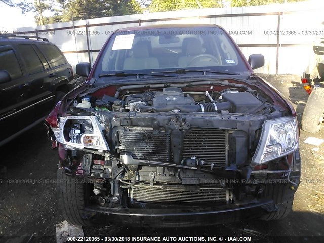 1N6AD0ER9CC449337 - 2012 NISSAN FRONTIER S/SV/SL/PRO-4X RED photo 6