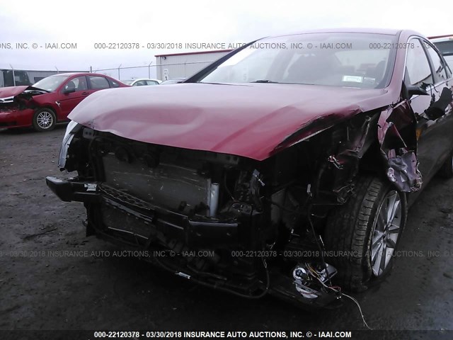 5NPE24AF8FH150959 - 2015 HYUNDAI SONATA SE RED photo 6