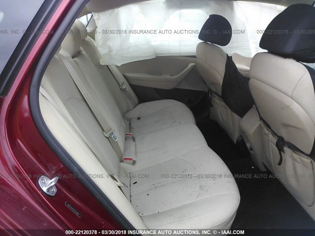 5NPE24AF8FH150959 - 2015 HYUNDAI SONATA SE RED photo 8