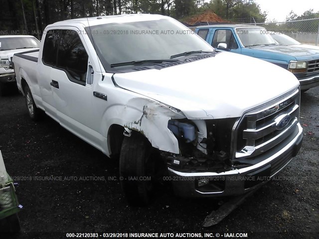 1FTEX1C82FKF12624 - 2015 FORD F150 SUPER CAB WHITE photo 1