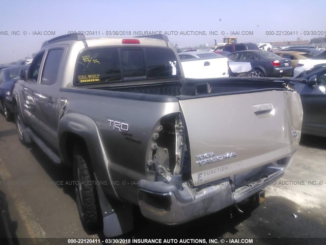 5TEJU62N57Z415023 - 2007 TOYOTA TACOMA DOUBLE CAB PRERUNNER TAN photo 3