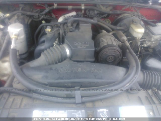 1GCCS1444W8172570 - 1998 CHEVROLET S TRUCK S10 RED photo 10