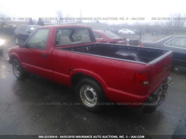 1GCCS1444W8172570 - 1998 CHEVROLET S TRUCK S10 RED photo 3