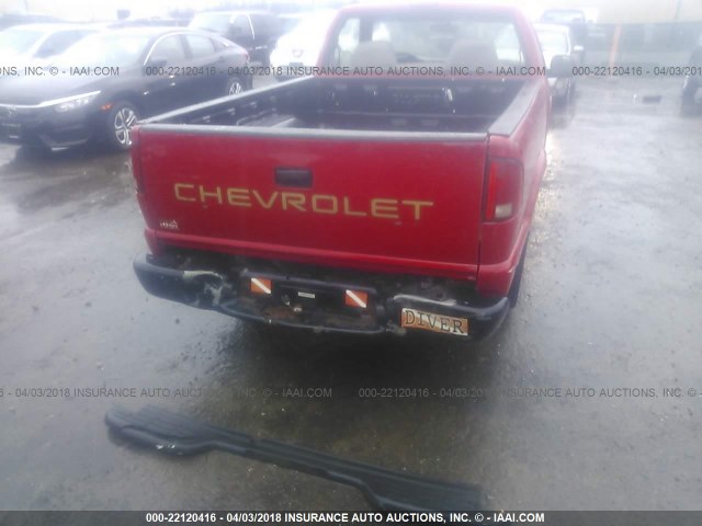 1GCCS1444W8172570 - 1998 CHEVROLET S TRUCK S10 RED photo 6