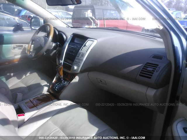 2T2HK31U28C087400 - 2008 LEXUS RX 350 Light Blue photo 5