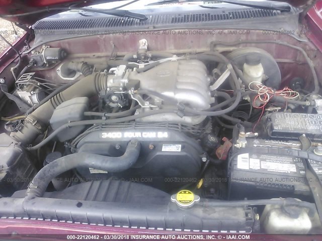 5TEHN72N73Z224134 - 2003 TOYOTA TACOMA DOUBLE CAB 勃艮第红 照片 10