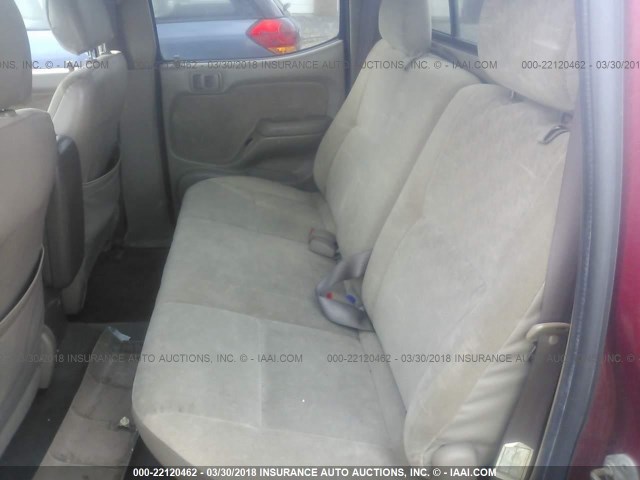 5TEHN72N73Z224134 - 2003 TOYOTA TACOMA DOUBLE CAB 勃艮第红 照片 8