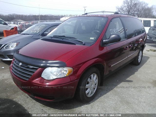 2C8GP54L15R144566 - 2005 CHRYSLER TOWN & COUNTRY TOURING MAROON photo 2