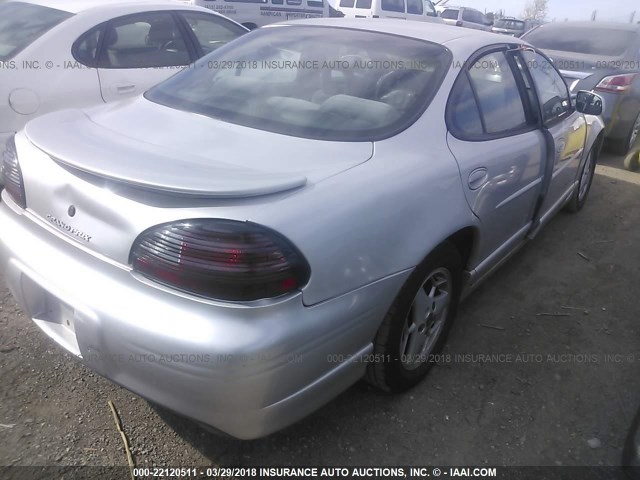 1G2WP52K41F130478 - 2001 PONTIAC GRAND PRIX GT SILVER photo 4