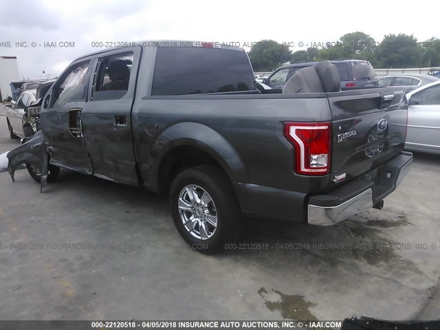 1FTEW1CP5HFA33135 - 2017 FORD F150 SUPERCREW GRAY photo 3