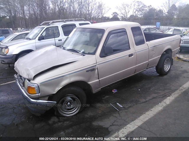 1FTCR14X6PTA22206 - 1993 FORD RANGER SUPER CAB GOLD photo 2