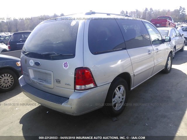 2FMZA52275BA83914 - 2005 FORD FREESTAR SEL SILVER photo 4