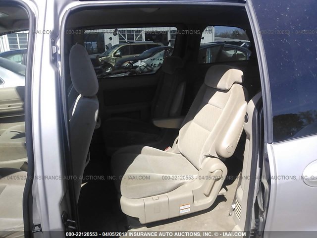 2FMZA52275BA83914 - 2005 FORD FREESTAR SEL SILVER photo 8