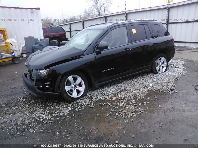 1C4NJCBA7GD524517 - 2016 JEEP COMPASS SPORT BLACK photo 2