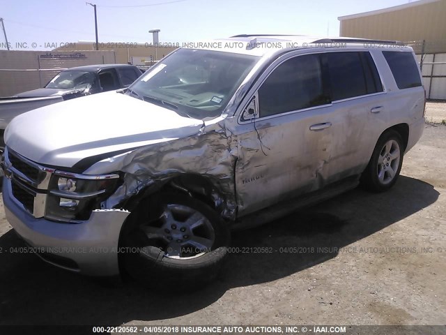 1GNSCBKC9FR744291 - 2015 CHEVROLET TAHOE C1500 LT SILVER photo 6