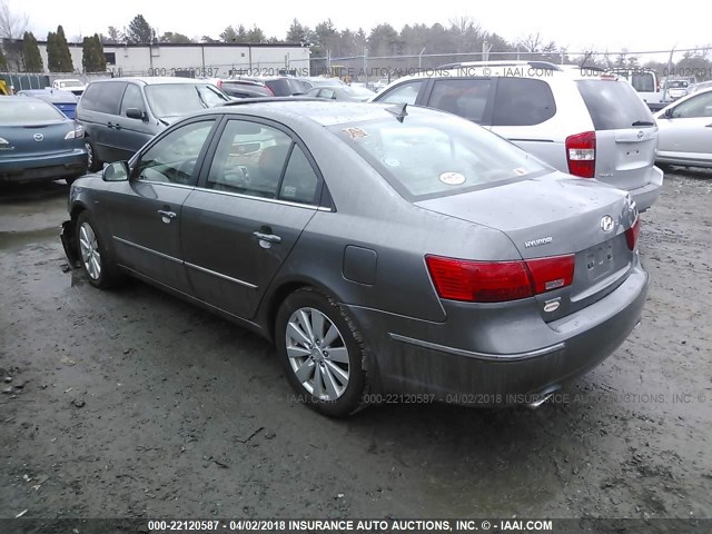 5NPEU46F79H573670 - 2009 HYUNDAI SONATA SE/LIMITED GRAY photo 3