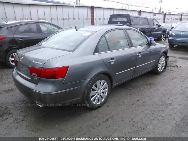 5NPEU46F79H573670 - 2009 HYUNDAI SONATA SE/LIMITED GRAY photo 4