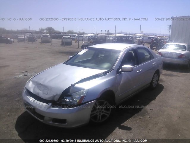 1HGCM56376A173339 - 2006 HONDA ACCORD SE SILVER photo 2