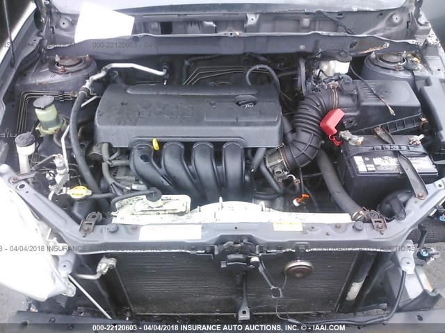 2T1KR30E28C704648 - 2008 TOYOTA COROLLA MATRIX XR GRAY photo 10