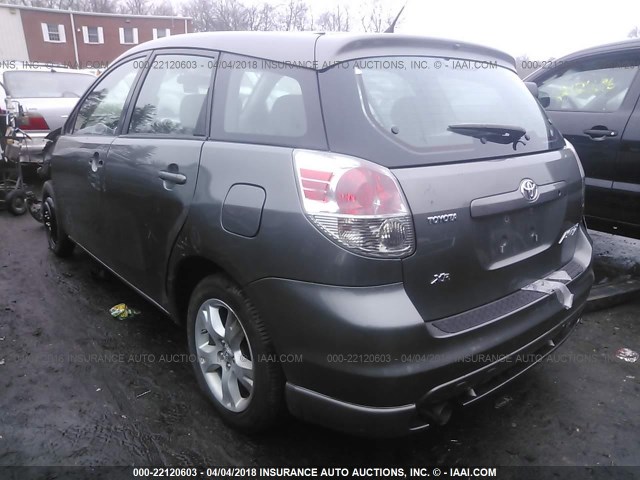 2T1KR30E28C704648 - 2008 TOYOTA COROLLA MATRIX XR GRAY photo 3