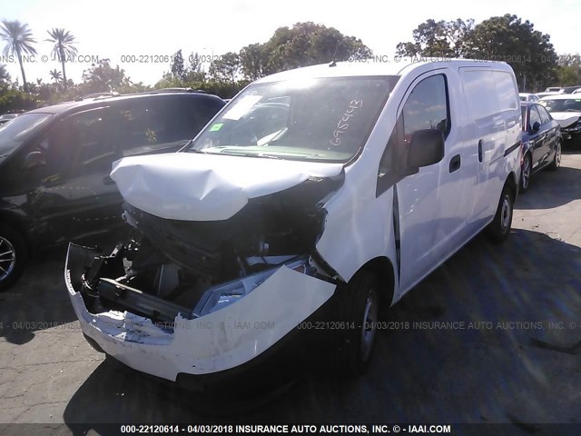 3N63M0YN6HK695443 - 2017 CHEVROLET CITY EXPRESS LS WHITE photo 2