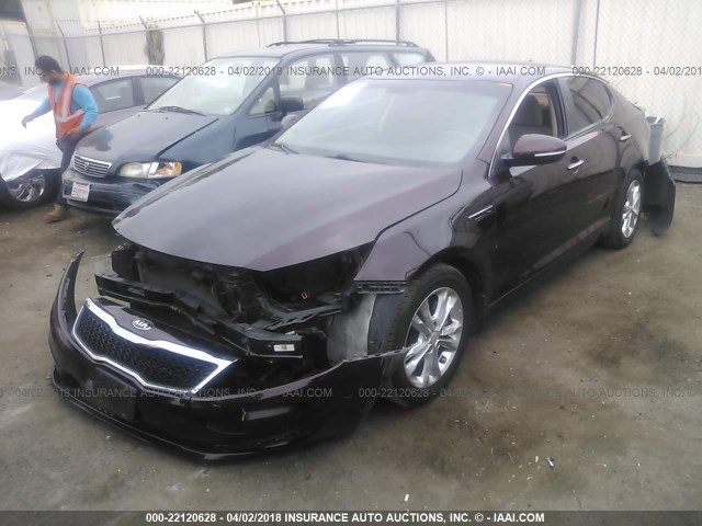 5XXGM4A7XDG226895 - 2013 KIA OPTIMA LX Բորդո լուսանկար 2