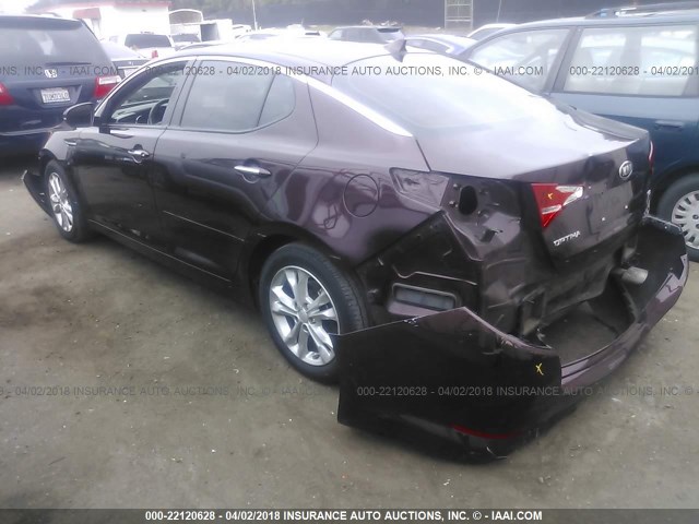 5XXGM4A7XDG226895 - 2013 KIA OPTIMA LX Բորդո լուսանկար 3