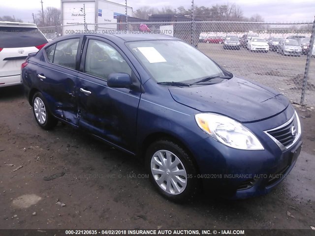 3N1CN7AP0EL840070 - 2014 NISSAN VERSA S/S PLUS/SV/SL BLUE photo 1