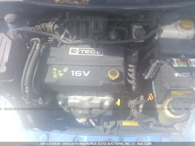 KL1TD666X7B763729 - 2007 CHEVROLET AVEO LS BLUE photo 10