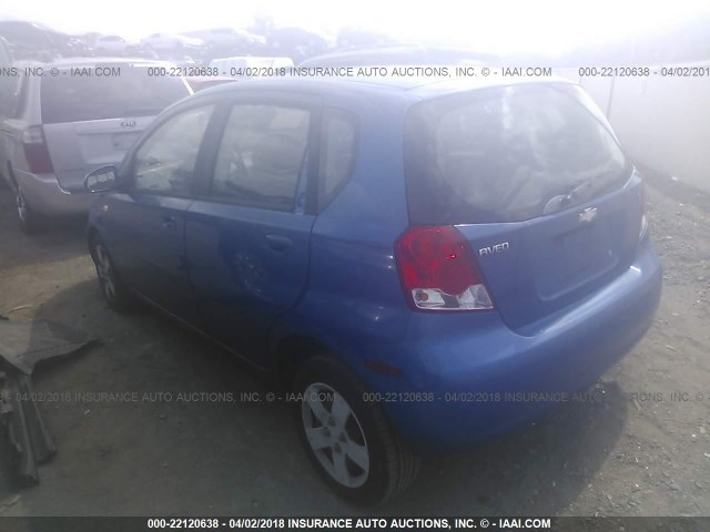 KL1TD666X7B763729 - 2007 CHEVROLET AVEO LS 蓝色 照片 3